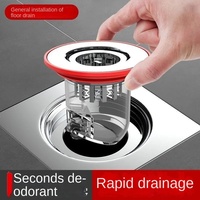Siphon de sol universel anti-odeur et anti-insectes au design moderne, filtre de vidange pour salle de bain et toilettes