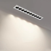 Lumière linéaire encastrée à LED avec grille et design anti-éblouissement pour une utilisation en intérieur dans les chambres à coucher et les salons