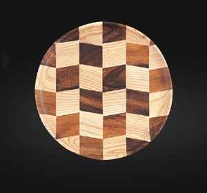 الساخن بيع أكاسيا الرماد الخشب خياطة اليابانية صينية جولة أطباق عشاء الفاكهة طبق تقديم الحلوى - Product Image 5