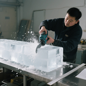 Produttore industriale cinese salamoia raffreddamento blocco ghiaccio macchina 380V/220V/440V 5.3KW 1 anno di garanzia - Product Image 6