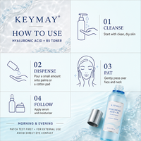 Tonique facial à l'acide hyaluronique et à la vitamine B5 100 ml, liquide léger, éclaircissant, hydratant en profondeur, rafraîchissant, soin de la peau équilibrant et doux