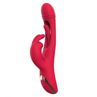 Estimulador del clítoris del punto G alimentado por USB, vibradores de conejo de empuje para mujeres, consolador de lengua hueca, juguetes sexuales para adultos para mujeres