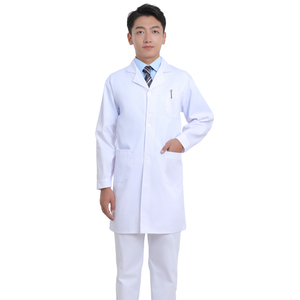 Set Jas dan Celana Lab Medis Putih Khusus |   Seragam Rumah Sakit OEM |   Pakaian Dokter Unisex |   Kain TC 65/35 - Product Image 4