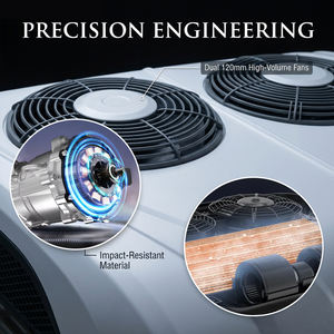 Cold King 12V เครื่องปรับอากาศรถบรรทุกไฟฟ้าแบบ all-in-one พร้อม R-<span class=keywords><strong>134A</strong></span> สำหรับ DAF รถกึ่งรถบรรทุกรถยนต์ & ค่าย - Product Image 4