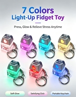 Porte-clés Artisanat Canard Mignon Lumineux LED Créatif, Sûr, Durable, Léger, avec Switch Mécanique à Retour Tactile, Jouet Anti-stress