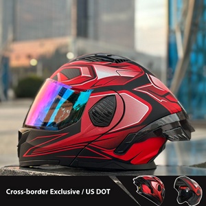 Casco de motocicleta certificado DOT a precio de fábrica con doble lente para hombres y mujeres que montan - Product Image 4