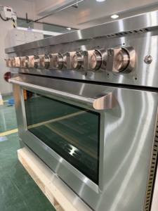 48 pouces. 7,84 Cu. Table de cuisson à gaz 7 brûleurs avec four à convection, en acier inoxydable, pour usage domestique, autoportante - Product Image 5