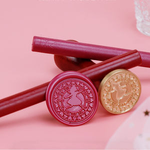 Alice Town-sello de cera de la serie, sello de cabeza de latón con tampón transparente <span class=keywords><strong>para</strong></span> álbum de recortes, <span class=keywords><strong>para</strong></span> bebés y profesores, 2022 - Product Image 3