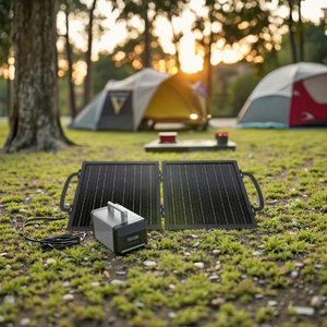 Estación de energía móvil de carga de pila montada en vehículo USB <span class=keywords><strong>solar</strong></span> portátil para exteriores de 2000W con paneles solares o paneles fotovoltaicos - Product Image 1