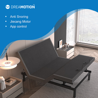 Lit double électrique Dreamotion, lit à plateforme double en métal réglable automatiquement avec USB, pliable et extensible