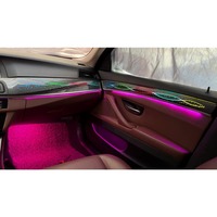 ZYCELA 12V 3-5W Éclairage d'ambiance LED pour voiture Série 5 F10 F11 F18 2011-2017 Style ruban ciel étoilé Kit d'éclairage d'ambiance 64 couleurs