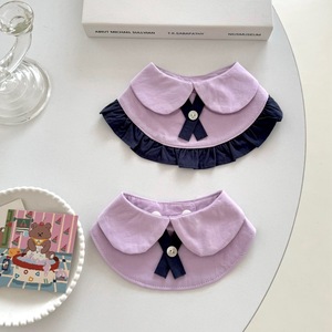 Bavoirs populaires pour animaux de compagnie, écharpes pour chats violettes, style uniforme scolaire thaïlandais, bavoirs mignons pour chiens, style Instagram-worthy. - Product Image 1