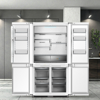 Best Selling 526L 220V/50Hz Blanco PCM Acabado Lado a Lado Congelador Incorporado Refrigerador para Uso Doméstico (BI)