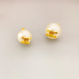 <span class=keywords><strong>Orecchini</strong></span> a perno in ottone con perle, stile francese, all'ingrosso, nuovi, per l'ufficio, di alta gamma, Triumph Arch Ganku - Product Image 5