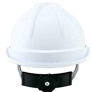 Casque de sécurité industriel blanc de type V, suspension à 6 points, sans fentes - Product Image 2