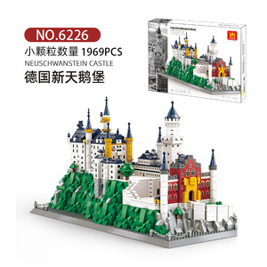 New DIY tòa nhà nổi tiếng người Sáng Tạo chuyên gia xem đường phố Neuschwanstein Lắp ráp khối xây dựng gạch Bộ trẻ em mô hình cổ điển - Product Image 6