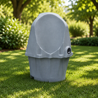 Toilettes portables modernes écologiques pour 4 personnes, en HDPE, avec support mobile pour événements et sites