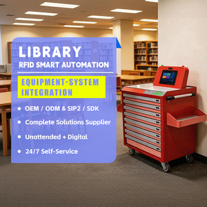 Carrito de Herramientas Móvil con Pantalla Táctil Inteligente y RFID para Préstamo y Devolución de Artículos de Biblioteca - Product Image 1