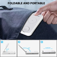 Nouveau design 3-en-1 chargeur magnétique sans fil bureau pliable et réglable pour iPhone montre comprend des accessoires de téléphone écouteurs
