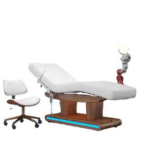 Hochey制造商价格沙龙面部水疗床椅电动自动升降3电机水疗电动美容按摩床
