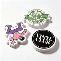 Autocollants en vinyle découpés sur mesure, résistants aux UV, durables, effet arc-en-ciel 3D, imperméables, impression de logo adhésive, holographiques, pour artisanat de bougies