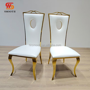 SMOOTH Gold Metal <b>Chair</b> Solid Back with Stable Leg Modern Design Indoor Furniture for Wedding Event Decor - Product Image 1