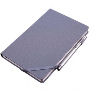 Customize Fabric Hardcover A5 Printed Diary Planner <b>Journal</b> Business Notebook Offset Paper Ballpen Triangle Elastic Band Closure - Product Image 1