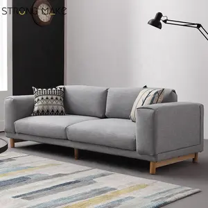 Sofá Seccional de estilo americano para sala de estar, tapizado de lino de tela rústica, muebles de 2 plazas, asiento de amor