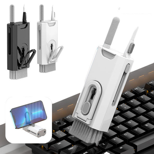 8 in 1 Multifunctional Earphone Cleaner Brush Kit PC Computer Keyboard Dust Removal Brush Camera Phone Screen Cleaning Kit