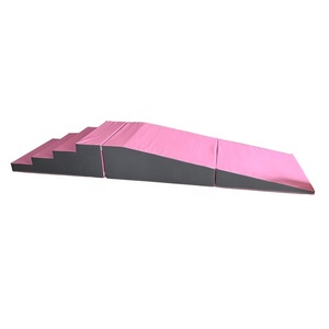Plataforma de Entrenamiento de Equilibrio de Cuero PU Resistente, Rampa HSW con Escaleras para Ejercicios en Interiores - Product Image 3