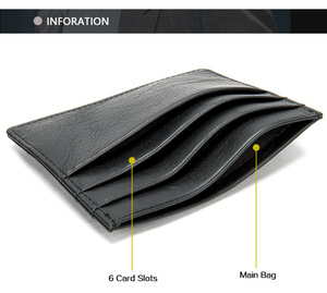 Card Clip Holder <strong>Wallet</strong> for Men Genuine Cow Leather 2020 New Fashion <strong>Cool</strong> Card Card Holder Coin Purse - Product Image 5