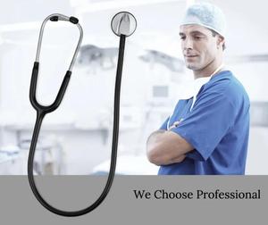 Tout Noir Médecin Cardiologie Stéthoscope Professionnel Médical Coeur Stéthoscope Infirmière Étudiant Équipement Médical Dispositif - Product Image 6