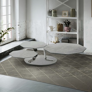 <span class=keywords><strong>Mesa</strong></span> de centro nórdica Simple para sala de estar, combinación <span class=keywords><strong>alta</strong></span> y baja, losa de roca de piedra anidada, <span class=keywords><strong>mesa</strong></span> de centro poligonal <span class=keywords><strong>gris</strong></span> ahumado - Product Image 1