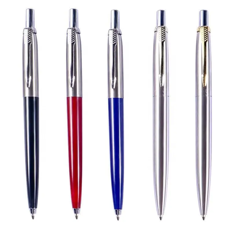 قلم حبر جاف جديد ترويجي طراز باركر 2022 قلم حبر جاف بنقرة معدنية