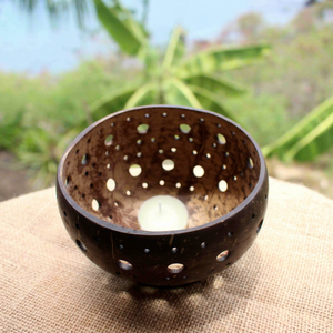 Hot Selling Coconut Tea Light Holder-Eco-Friendly Handmade Valentine's Day <b>Candle</b> Holder & Shell Bowl Eco2go Vietnam - Product Image 1