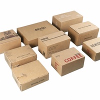Boîte d'expédition en carton ondulé kraft personnalisable avec logo, réutilisable, écologique, biodégradable, recyclable, en matériaux recyclés, auto-adhésive