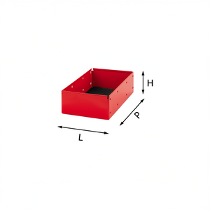Caja de Almacenamiento de Herramientas Metálica Roja 5003 RR, Dimensiones LxPxA, para Organización de Taller - Product Image 2