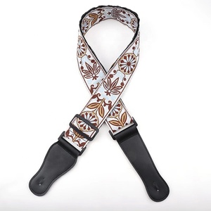 Correa de <span class=keywords><strong>Guitarra</strong></span> Jacquard de Alta Calidad, Nueva Moda, Fabricada con Cinta de Poliéster 100%, 38x120cm, Beige/Gris/Café, Hebilla Metálica - Product Image 5