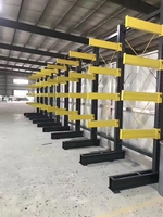 Adjustable Heavy-Duty Arms Open-Front Forklift Access Powder-Coated Customizable Pipes Timber Profiles Cantilever Racking
