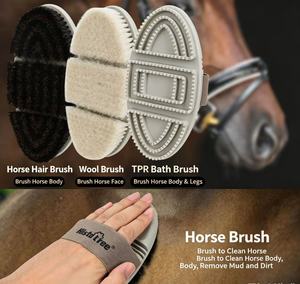 Premium Horse Grooming Kit Multi Functional Horse Cleaning <b>Brushes</b> Set Complete Tack Coat Care Tools Horses - Product Image 2