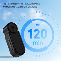 Caméra d'action miniature 128 Go 1080p FHD, caméra POV portable, taille pouce, enregistrement mains libres, grand angle 90°, vision nocturne, qualité supérieure