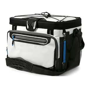 도매 캠핑 600D 옥스포드 사용자 정의 로고 어깨 대형 상자 아이스크림 열 방수 쿨러 가방 플라스틱 용기