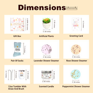 Get Well Soon Box of Hugs Gift Set Rose Handmade Candle Tumbler Self Care Items Succulent Fuzzy Socks Bath Bombs Fast Recovery - Product Image 3