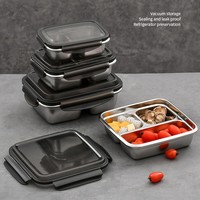 Haute Qualité Bento Alimentaire Boîte À Lunch En Acier Inoxydable Récipient De Stockage Des Aliments Avec Couvercle En Acier Inoxydable Boîte À Lunch
