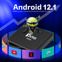 Décodeur OTT Intelligent TV98 Android 12 Personnalisable 4K/HD/HDR, Lecteur Multimédia de Streaming Sans Fil, Garantie 12 Mois, Boîtier TV Quad-Core