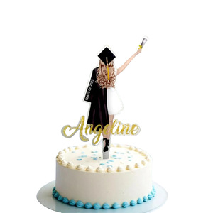 ท็อปเปอร์เค้กอะคริลิค รูปน้ำผึ้งและความหวาน สำหรับงานรับปริญญา ปี 2025  ตกแต่งงานปาร์ตี้นักเรียนหญิง พร้อมสลักชื่อตามสั่ง - Product Image 5