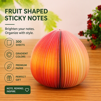 Bloc-notes 3D en forme de fruits, notes autocollantes créatives, pomme, poire, orange, tomate, bloc-notes pour le bureau