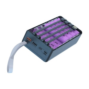 Boîtier de <span class=keywords><strong>batterie</strong></span> externe DIY 12x18650 <span class=keywords><strong>Batterie</strong></span> 40000mah Capacité maximale 10000mah 42000mah 20000mah Câbles de <span class=keywords><strong>batterie</strong></span> externe Station d'alimentation 4-en-1 - Product Image 2