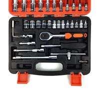 Ensemble d'outils manuels multifonctionnels pour la réparation à domicile, 53 pièces, clé à douille, cliquet, outils ménagers et automobiles, garantie 1 an