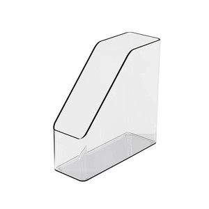 Transparent Bookend <b>File</b> Organizer A4 Size Stackable Desk <b>Storage</b> Office Organizer Plastic Single Tier Rectangle Freestanding - Product Image 4